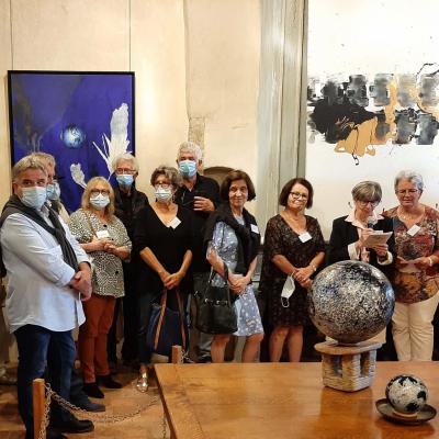 Vernissage vue d ensemble avec les invite s peintres