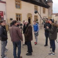 Tournage d'une scène d'un film d'animation par les élèves de Carnot pour le festival Ciné Court Animé 2017